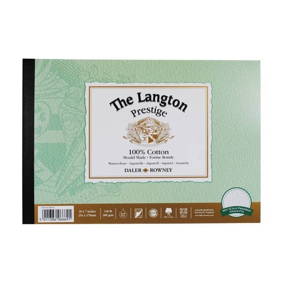 Daler-Rowney Langton Prestige Watercolour Pad 10 X 7 Inches 18X25