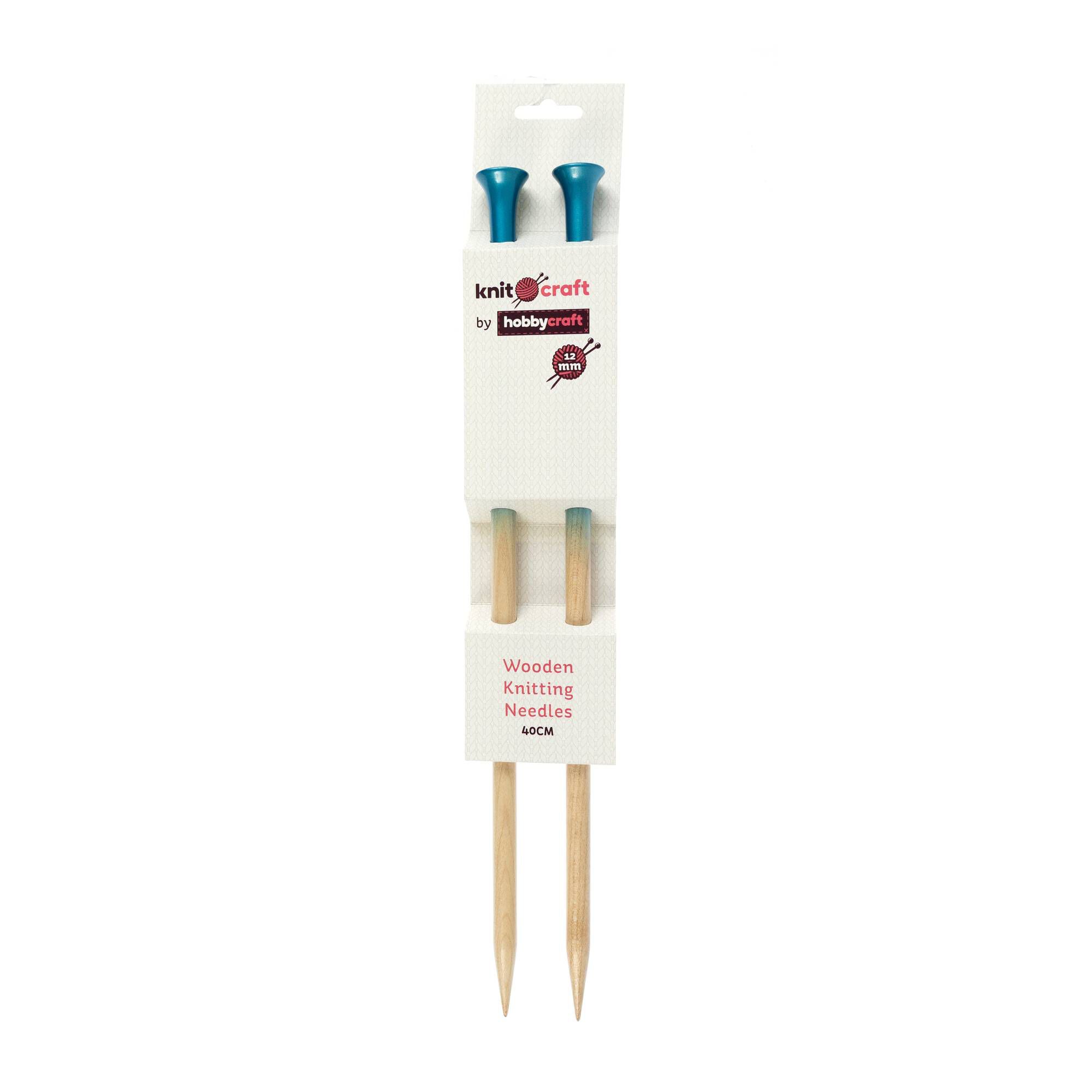Knitcraft Wooden Knitting Needles 12mm x 40cm Hobbycraft
