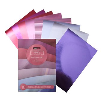 Pink Foil Paper Pad A4 16 Sheets