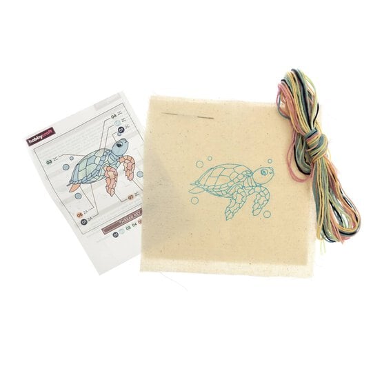 Mini Sea Turtle Embroidery Kit image number 3