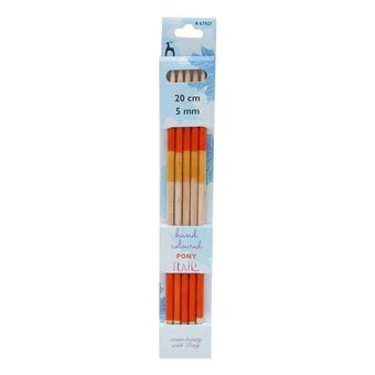 Pony Flair Double Ended Knitting Needles 20cm 5mm 5 Pack