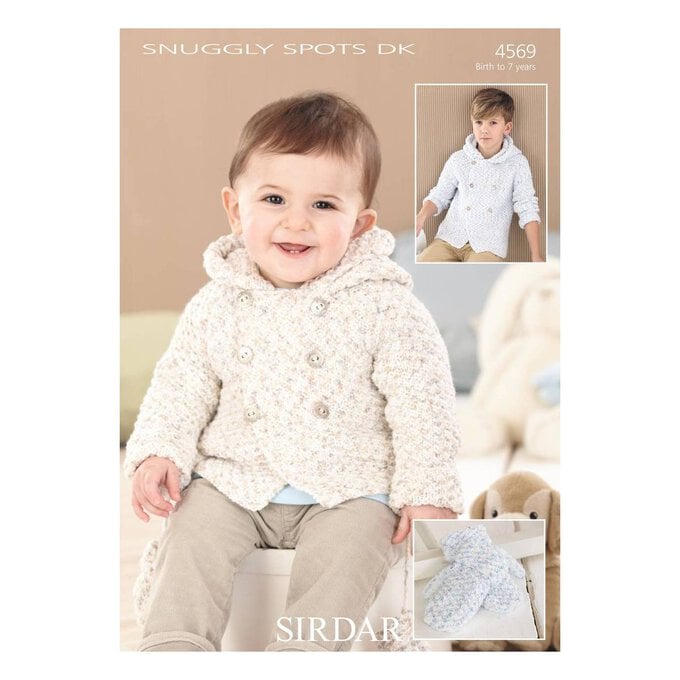 Sirdar Snuggly Spots DK Cardigan and Mittens Digital Pattern 4569 image number 1