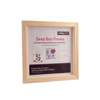 Pine Deep Box Frame 28.5cm x 28.5cm