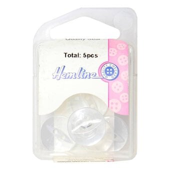 Hemline Clear Basic Fish Eye Button 4 Pack image number 2