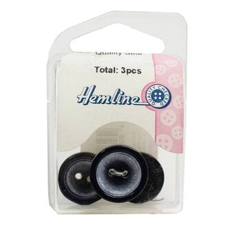 Hemline Navy Basic Knitwear Button 3 Pack image number 2