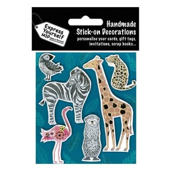 Express Yourself Safari Animals Card Toppers 6 Pieces