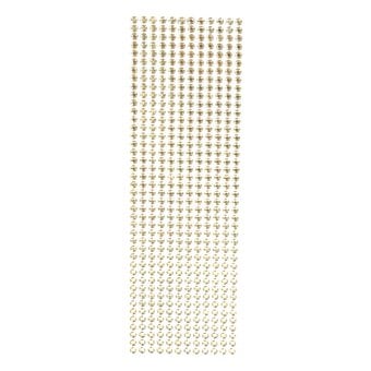 Gold Adhesive Gems 6mm 504 Pack image number 2