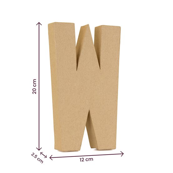 Mache Letter W 20cm image number 4