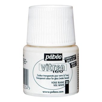 Pebeo White Vitrea 160 Paint 45ml
