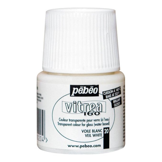 Pebeo White Vitrea 160 Paint 45ml image number 1