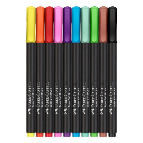 Faber-Castell Assorted Black Edition Brush Pen 10 Pack image number 2