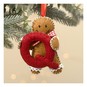 Hanging Gingerbread Felt Letter Q Decoration image number 1