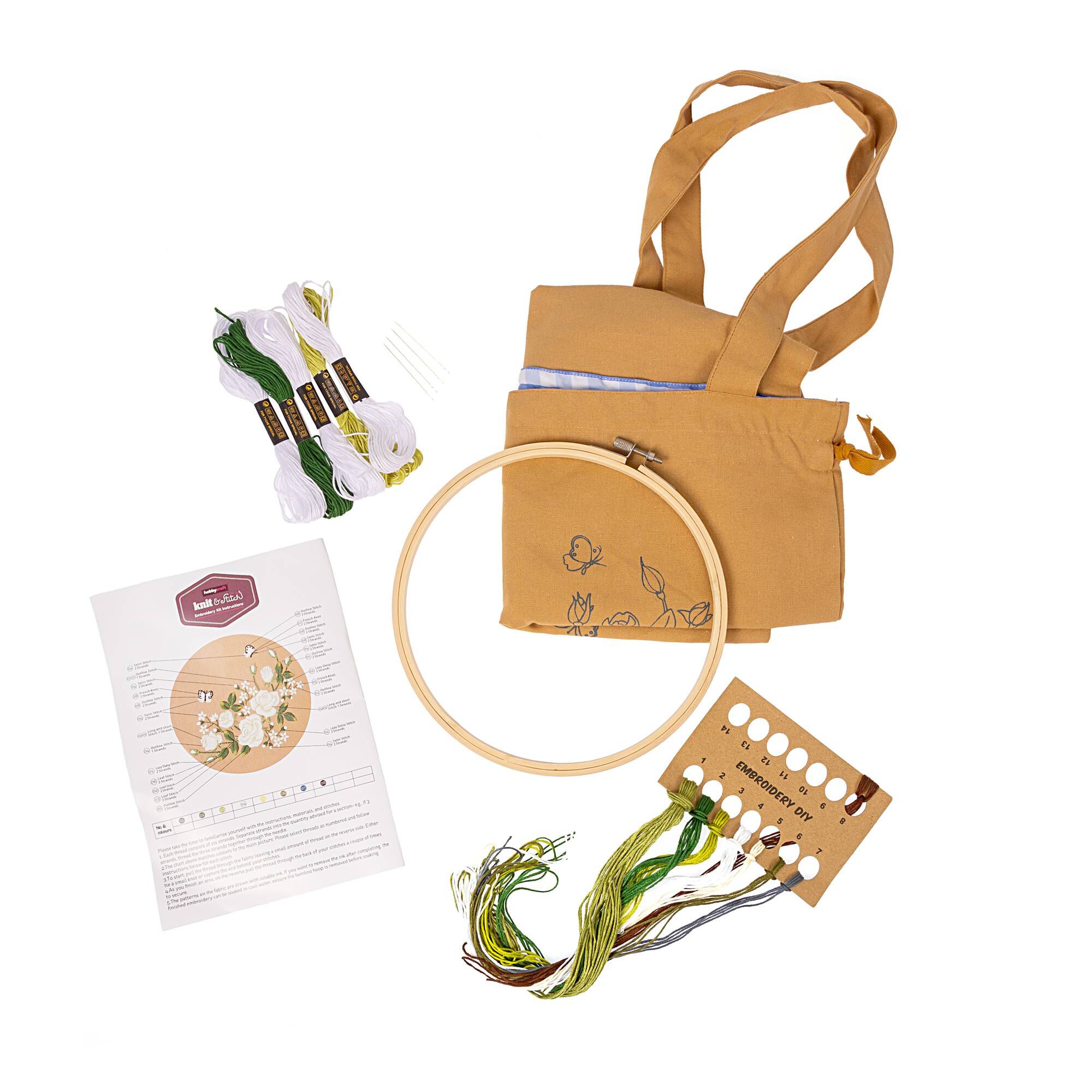 Floral Embroidery Kit Hobbycraft