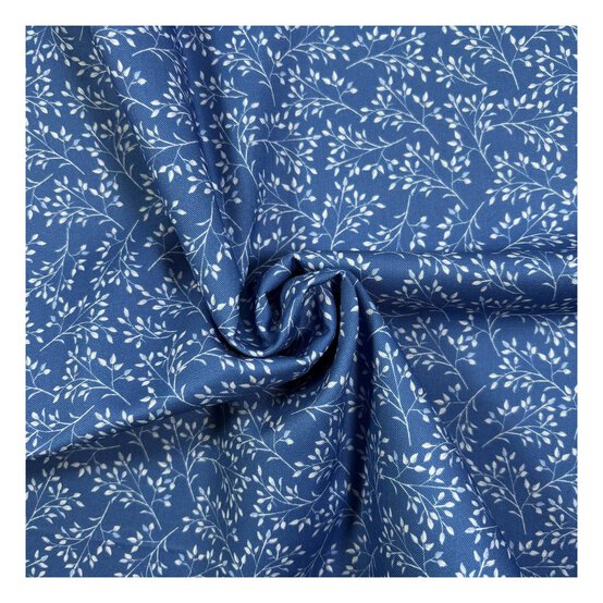 Bluebell Hollow Leaves Cotton Fabric by the Metre image number 1