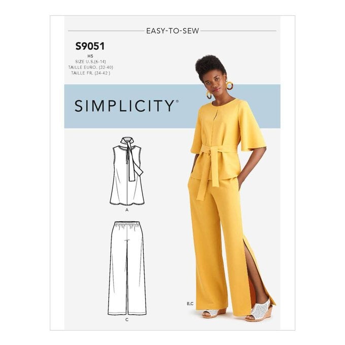 Simplicity Women’s Top and Trousers Sewing Pattern S9051 image number 1