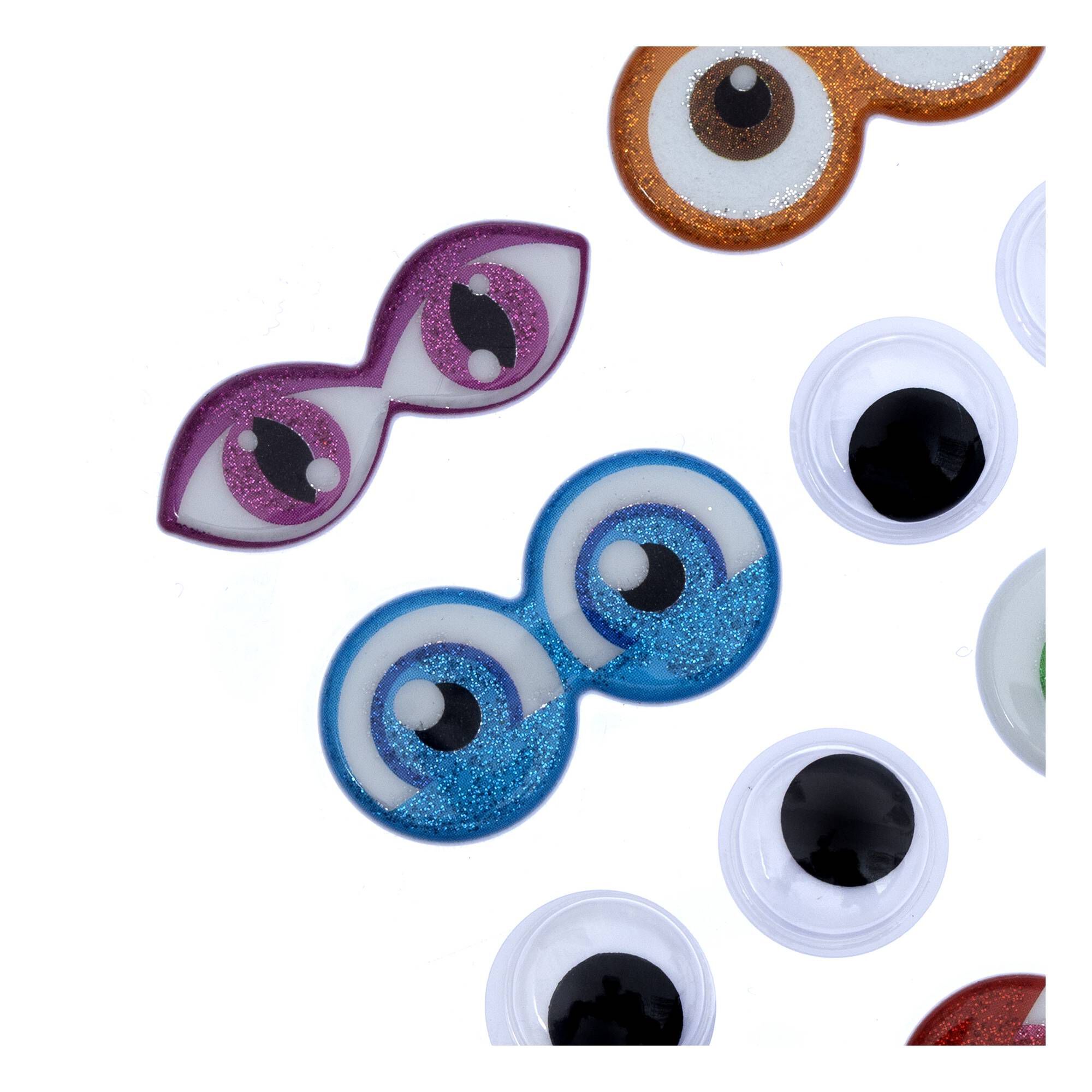 Coloured Craft Eye Puffy Stickers 60 Pairs | Hobbycraft