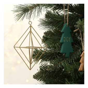 Metal Hanging Diamond Decoration 12cm