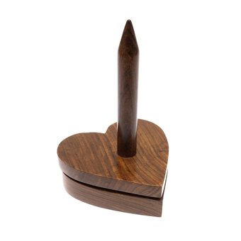 Heart-Shaped Wooden Yarn Holder 19cm 