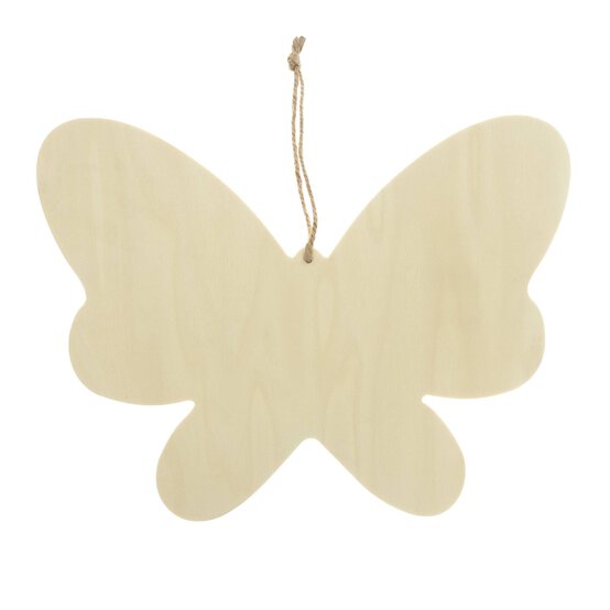Hanging Wooden Butterfly Plaque 30.5cm image number 1