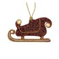 Hanging Beaded Sleigh Decoration 9cm image number 2