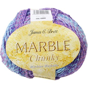 James C Brett Violet and Blue Marble Chunky Yarn 200g image number 2