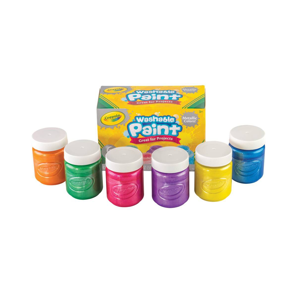 Crayola Washable Metallic Paints 6 Pack Hobbycraft