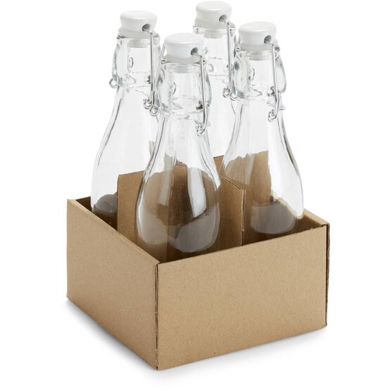 Swing Top Ceramic Lid Glass Bottles 250ml 4 Pack image number 3