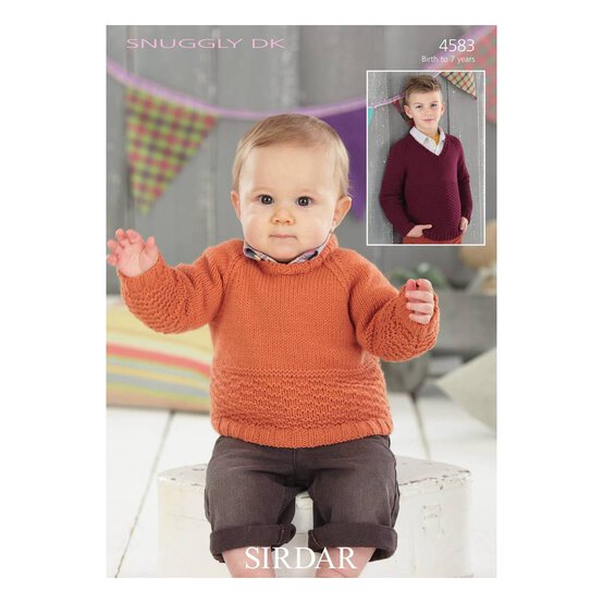 Sirdar Snuggly DK Boys Sweater Digital Pattern 4583 image number 1