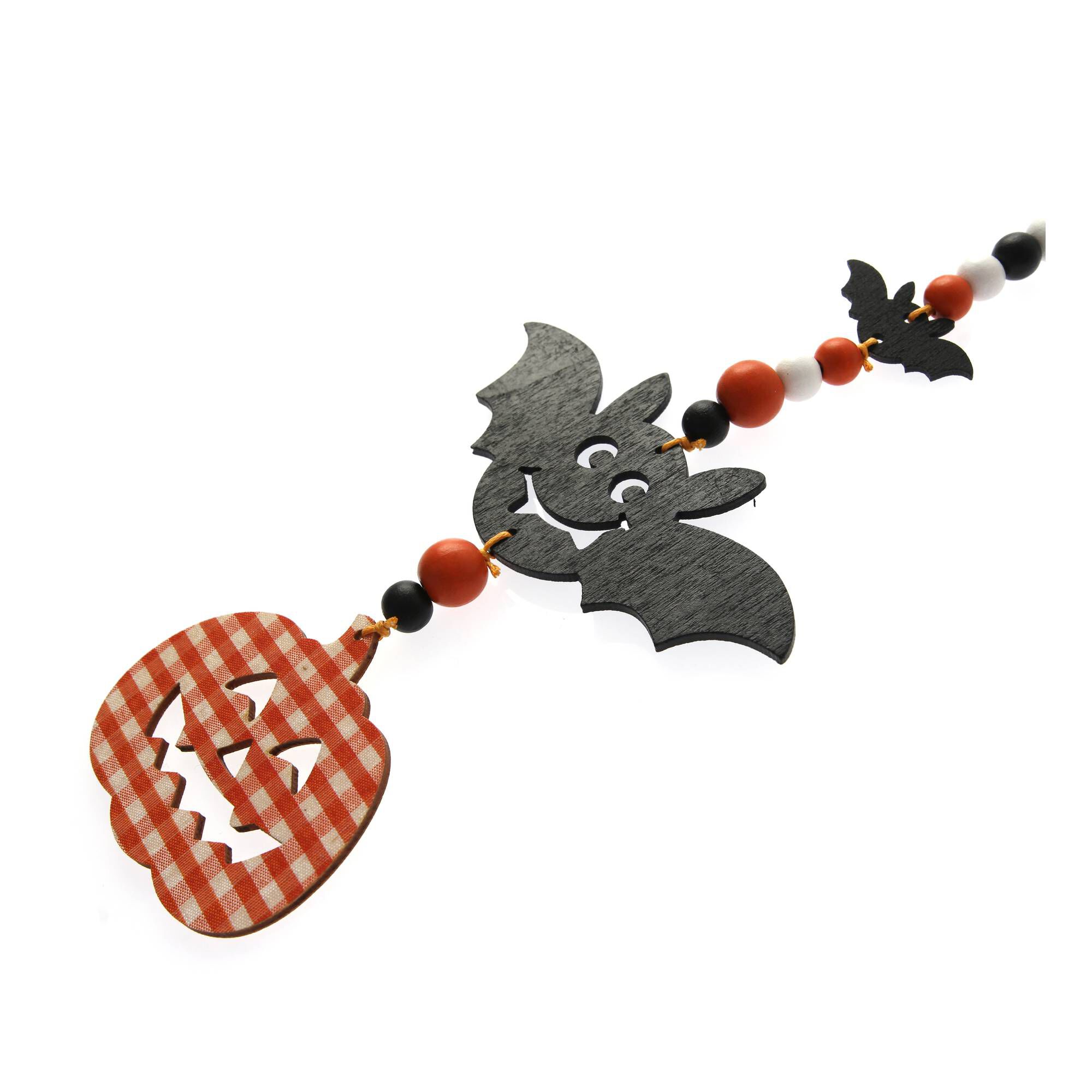 Wooden Hanging Bead Bat Decoration 34cm Hobbycraft