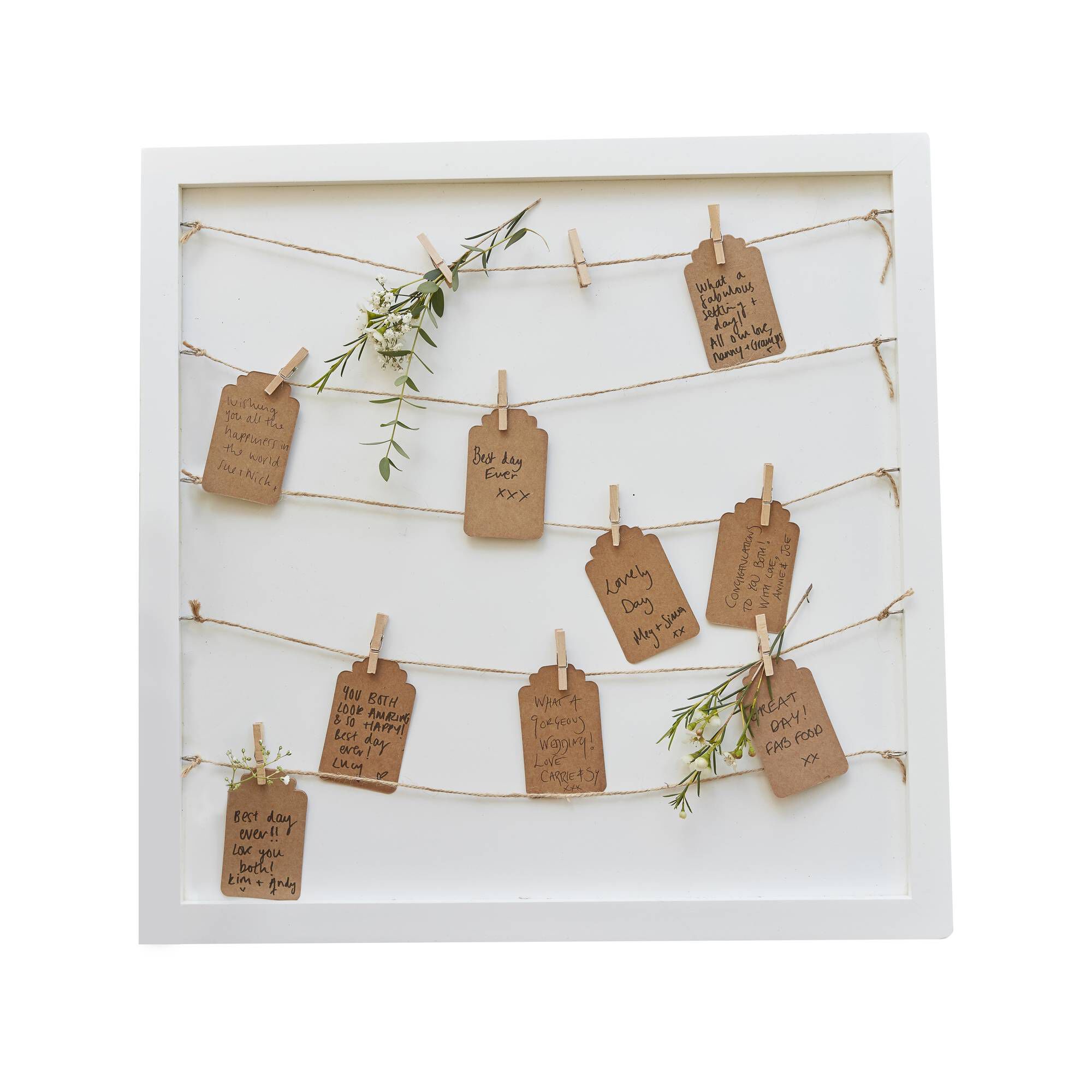 Ginger Ray Peg and String Frame Guestbook Hobbycraft