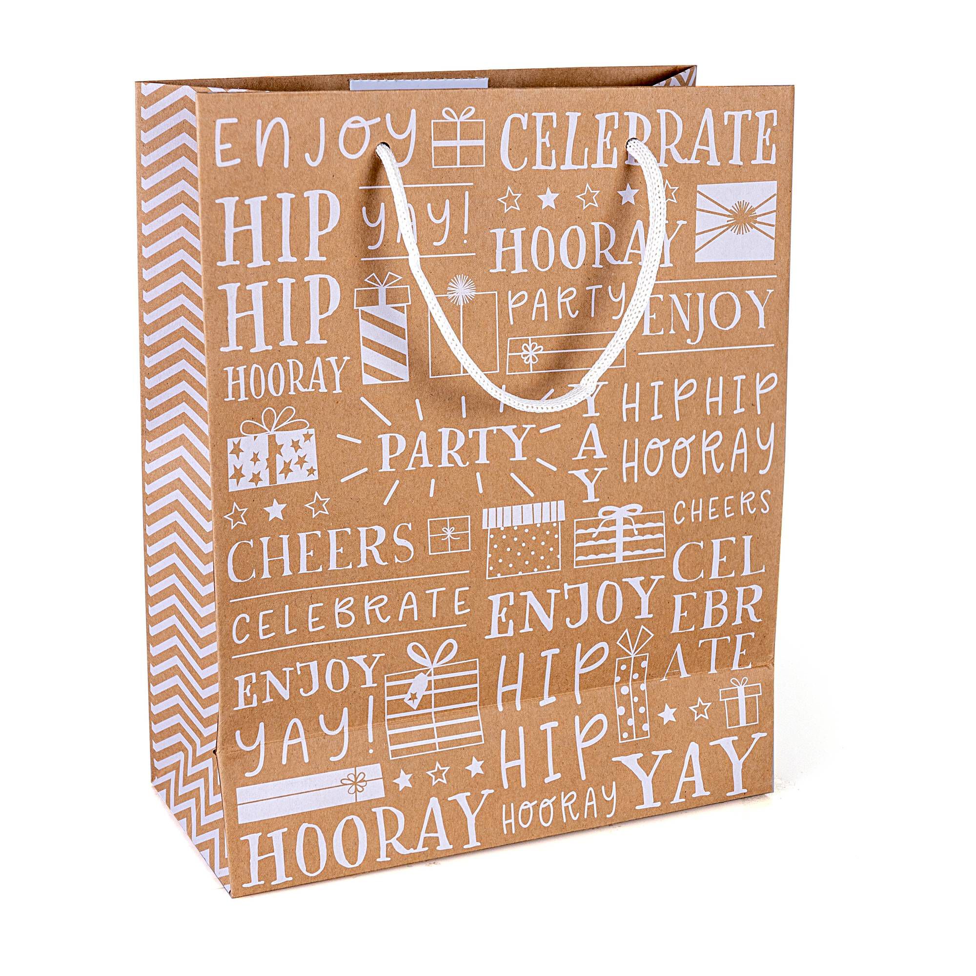 Kraft Text Gift Bag 30cm x 22cm Hobbycraft