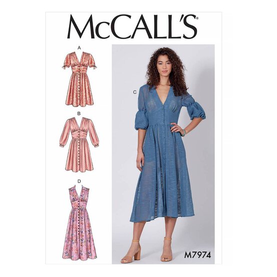 McCall’s Women’s Dress Sewing Pattern M7974 (14-22) image number 1
