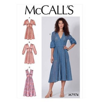 McCall’s Women’s Dress Sewing Pattern M7974 (14-22)