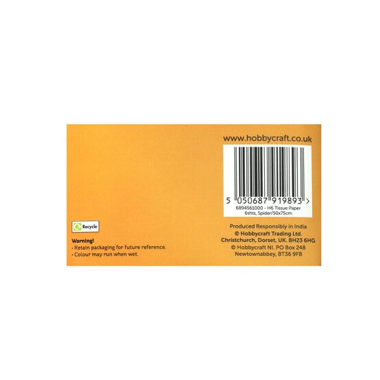 Spider Tissue Paper 6 Pack image number 5
