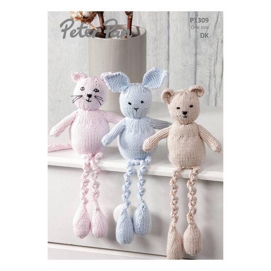 Peter Pan Baby Cotton Cat Rabbit and Bear Digital Pattern P1309 image number 1