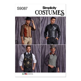 Simplicity Men's Costume Sewing Pattern S9087 (BB 46-52)