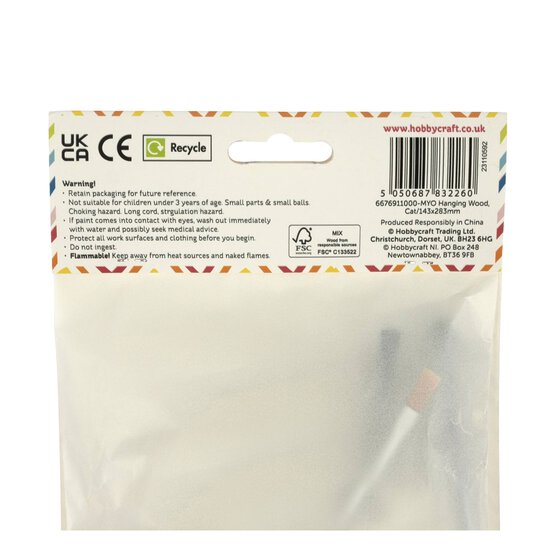 Make Your Own Hanging Wood Cat Kit image number 5