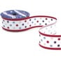 Purple and Red Polka Dot Satin Ribbon 25mm x 2.5m image number 3