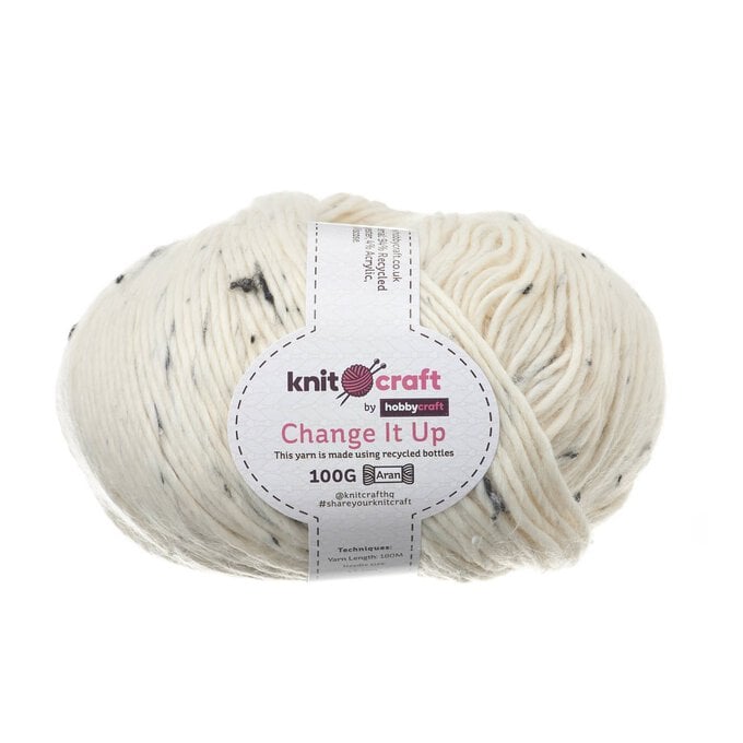 Knitcraft White Change It Up Yarn 100g image number 1