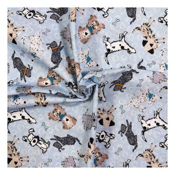 Ruff and Tumble Wagging Tails Cotton Fabric by the Metre
