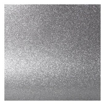 Light Silver Biodegradable Glitter Card Sheet 12 x 12 Inches image number 2