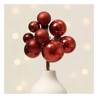 Red Bauble Pick 20cm