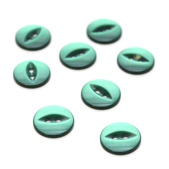 Hemline Emerald Basic Fish Eye Button 8 Pack