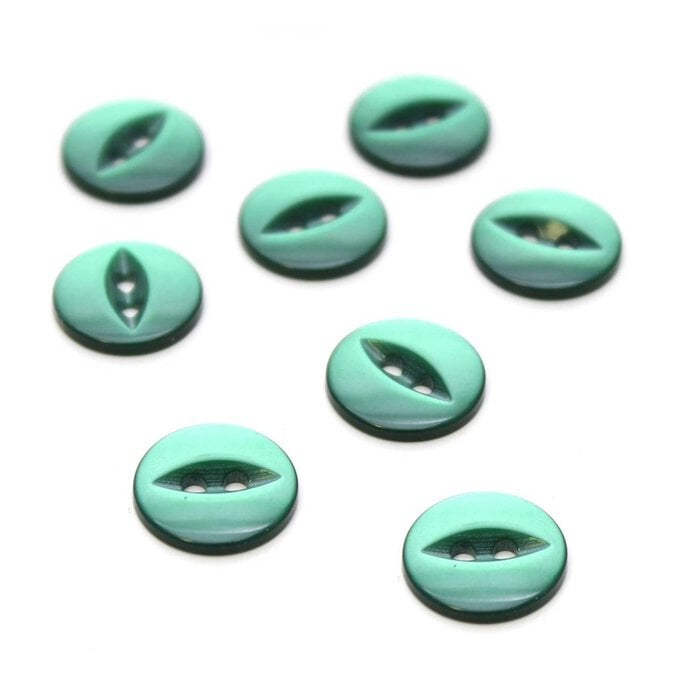 Hemline Emerald Basic Fish Eye Button 8 Pack image number 1