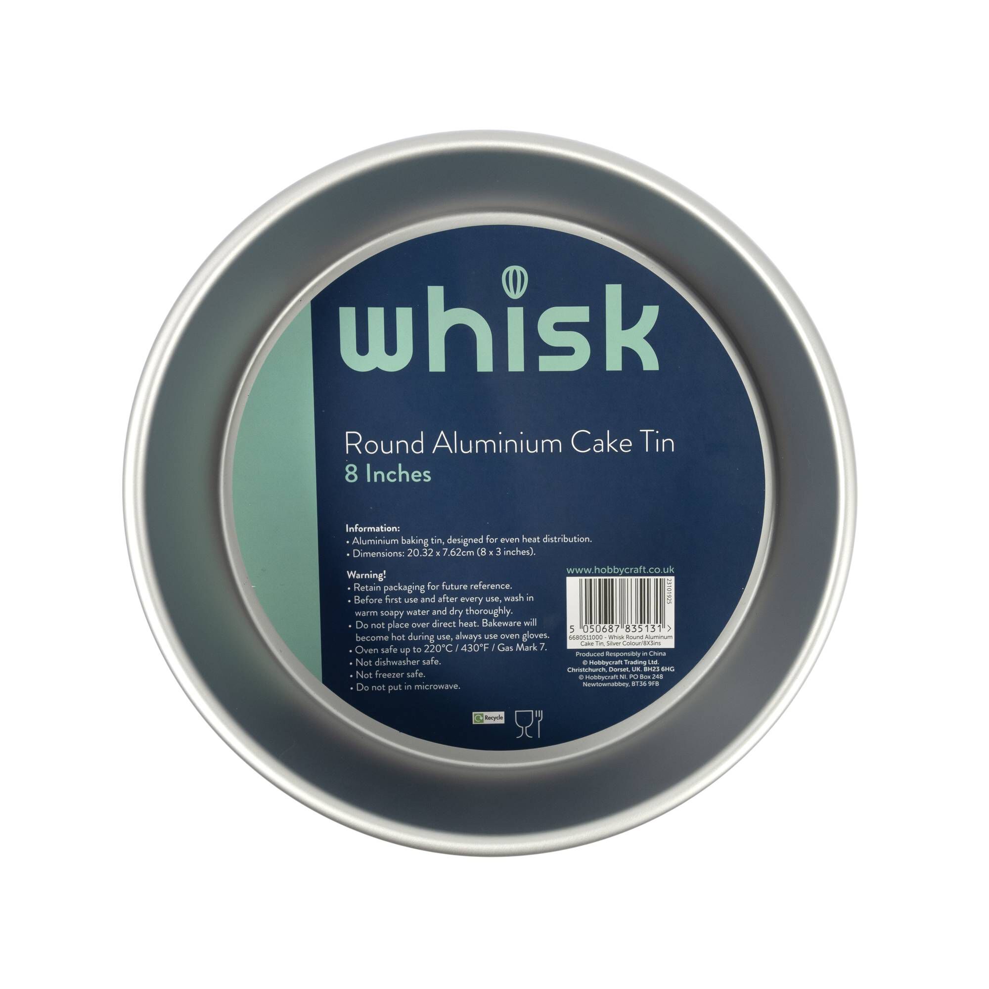 Whisk Round Aluminium Cake Tin 8 x 3 Inches Hobbycraft
