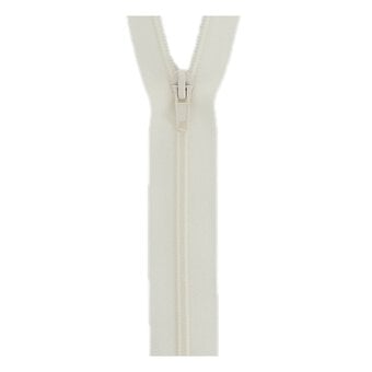 Milward Cream Nylon Open-Ended Zip 55cm