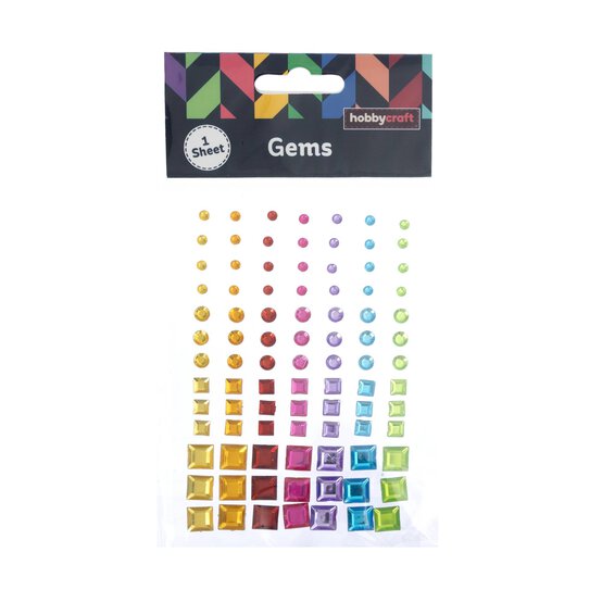 Adhesive Circle and Square Gems image number 3