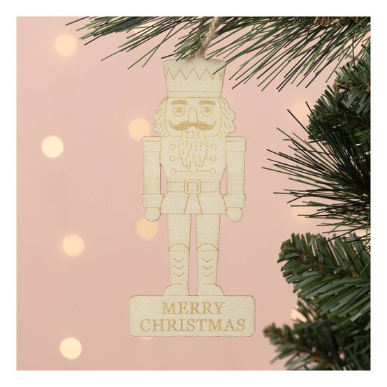 Hanging Wooden Nutcracker Decoration 13cm image number 1