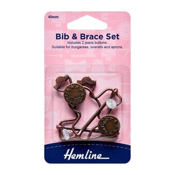 Hemline Bronze Bib and Brace Set 40mm