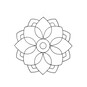 Flower Mandala Plastic Suncatcher image number 1